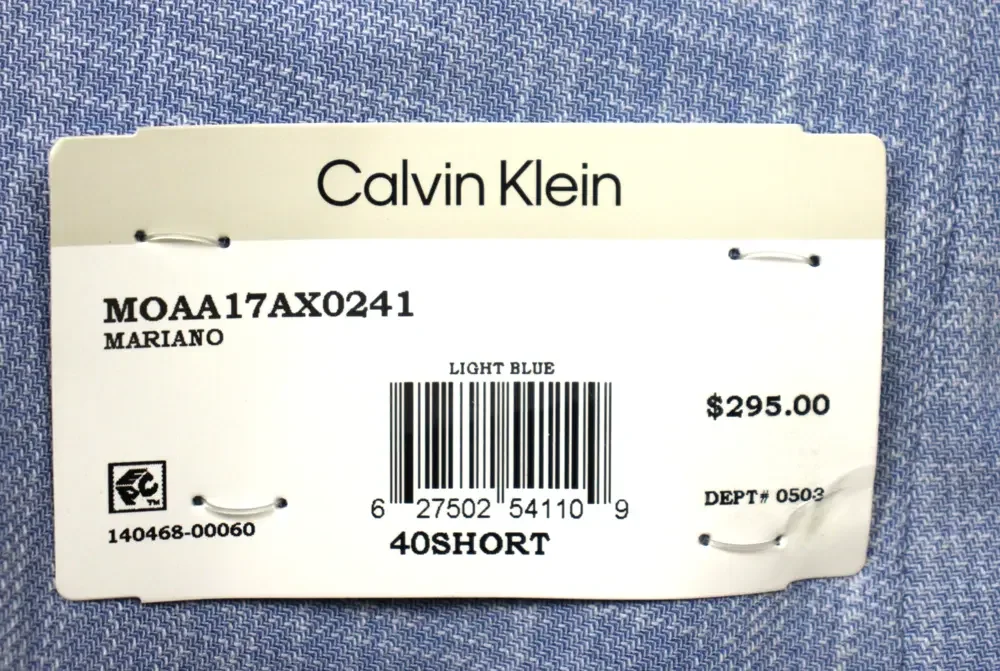 Calvin Klein Mariano Blazer Mens 40 S Ligth Blue Slim Fit Jacket Sport Coat